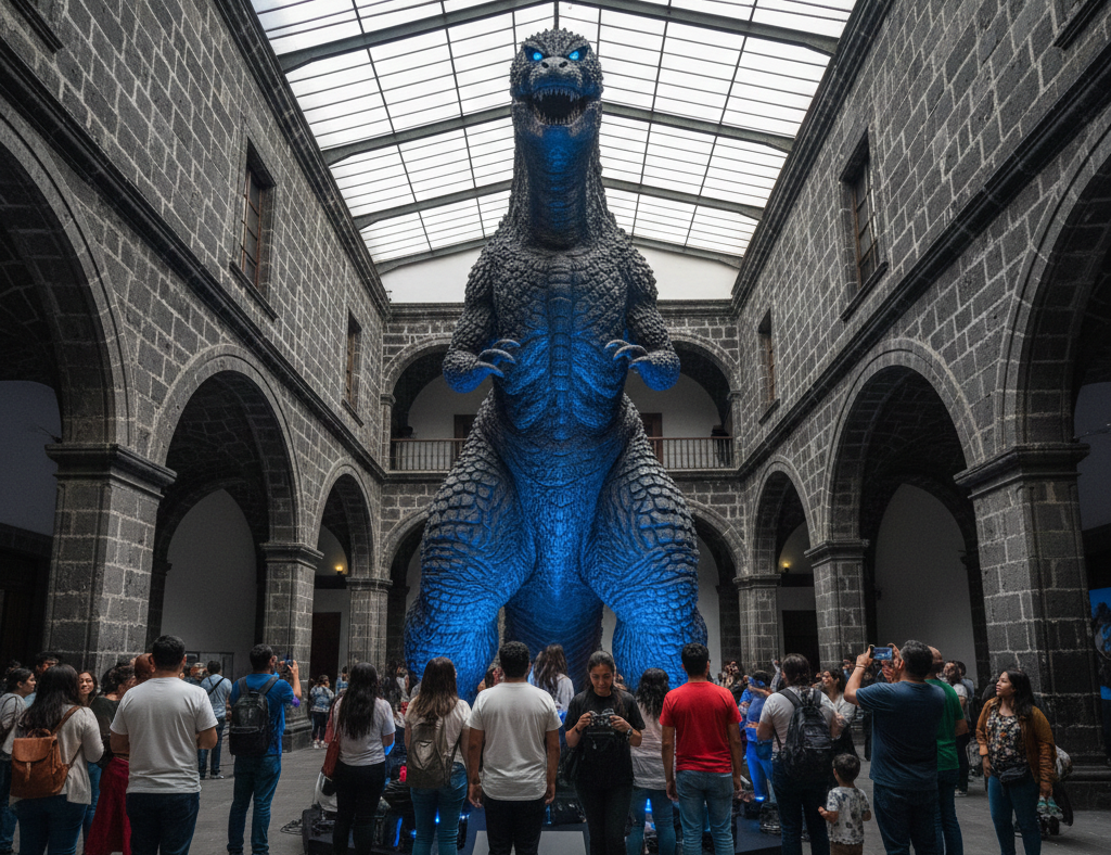 Godzilla invade el Centro Histórico con una exposición gratis en el MIDE